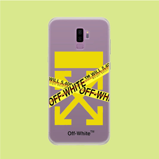 Off White Secure Line Samsung Galaxy S9 Plus Clear Case