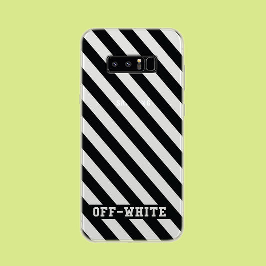 Off White Simple Strip Samsung Galaxy Note 8 Clear Case