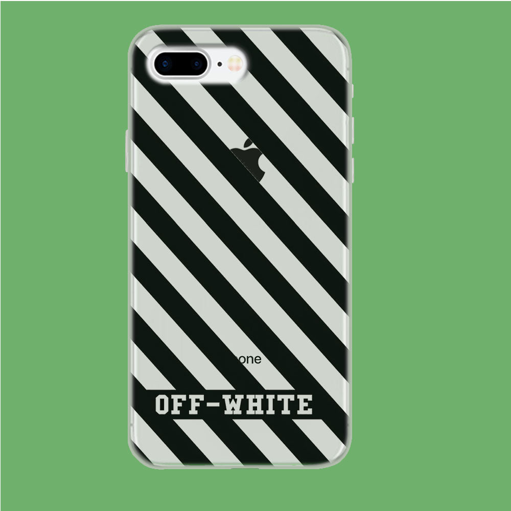 Off White Simple Strip iPhone 7 Plus Clear Case