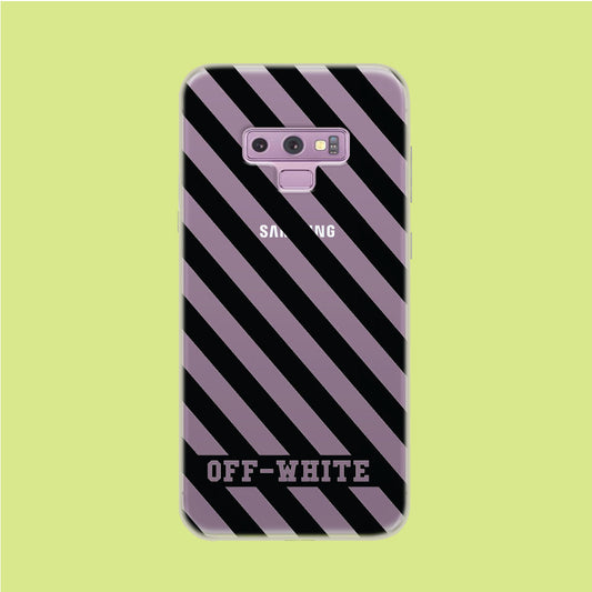 Off White Simple Strip Samsung Galaxy Note 9 Clear Case
