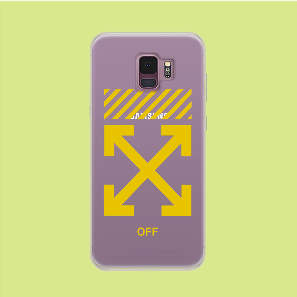Off White Yellow Flash Samsung Galaxy S9 Clear Case