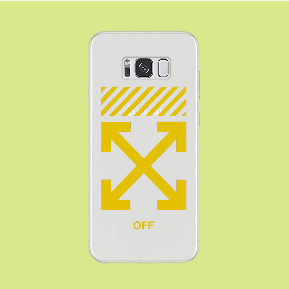 Off White Yellow Flash Samsung Galaxy S8 Clear Case
