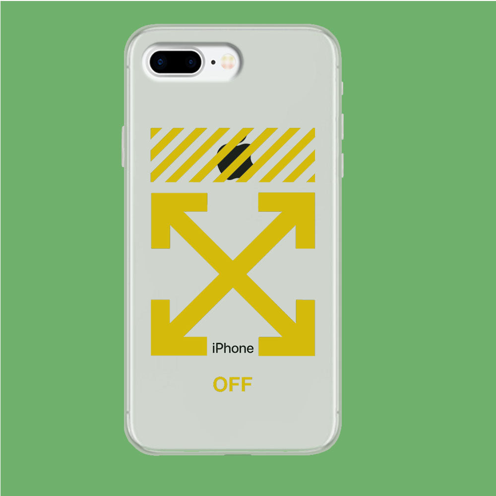 Off White Yellow Flash iPhone 7 Plus Clear Case