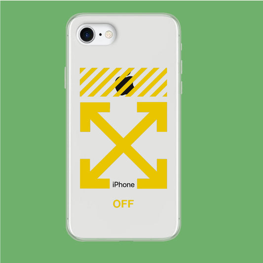 Off White Yellow Flash iPhone 7 Clear Case