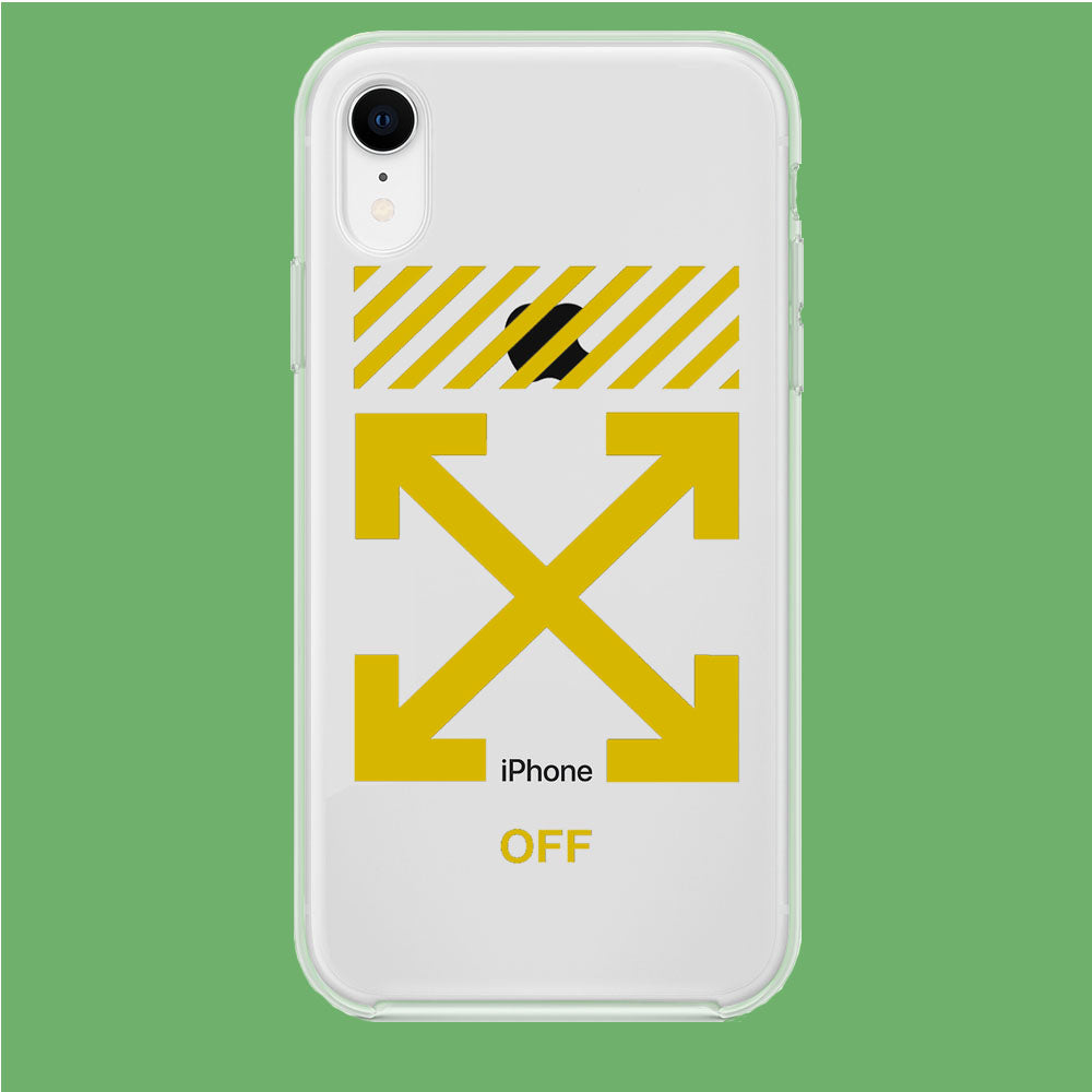 Off White Yellow Flash iPhone XR Clear Case