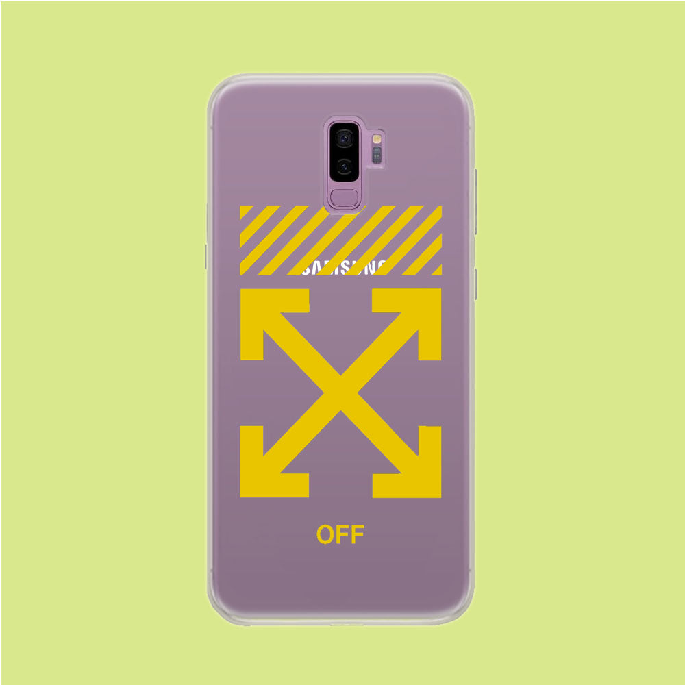 Off White Yellow Flash Samsung Galaxy S9 Plus Clear Case