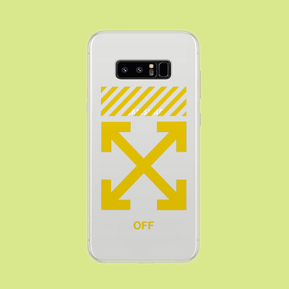 Off White Yellow Flash Samsung Galaxy Note 8 Clear Case