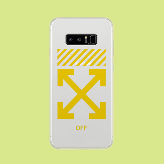 Off White Yellow Flash Samsung Galaxy Note 8 Clear Case