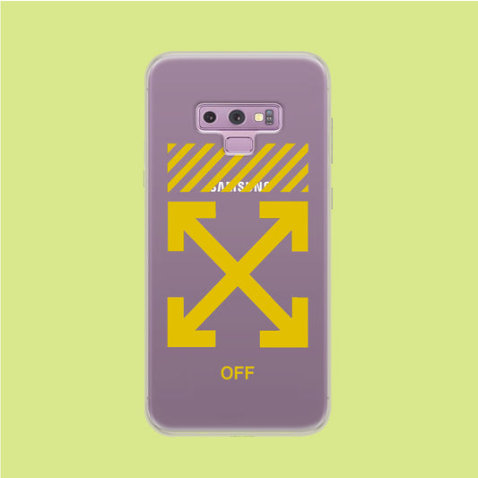 Off White Yellow Flash Samsung Galaxy Note 9 Clear Case