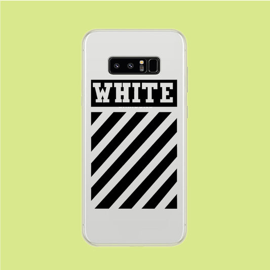 Off White in Black Line Samsung Galaxy Note 8 Clear Case