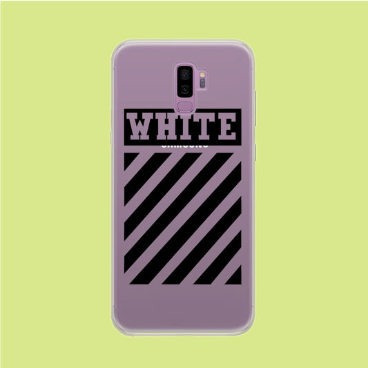 Off White in Black Line Samsung Galaxy S9 Plus Clear Case