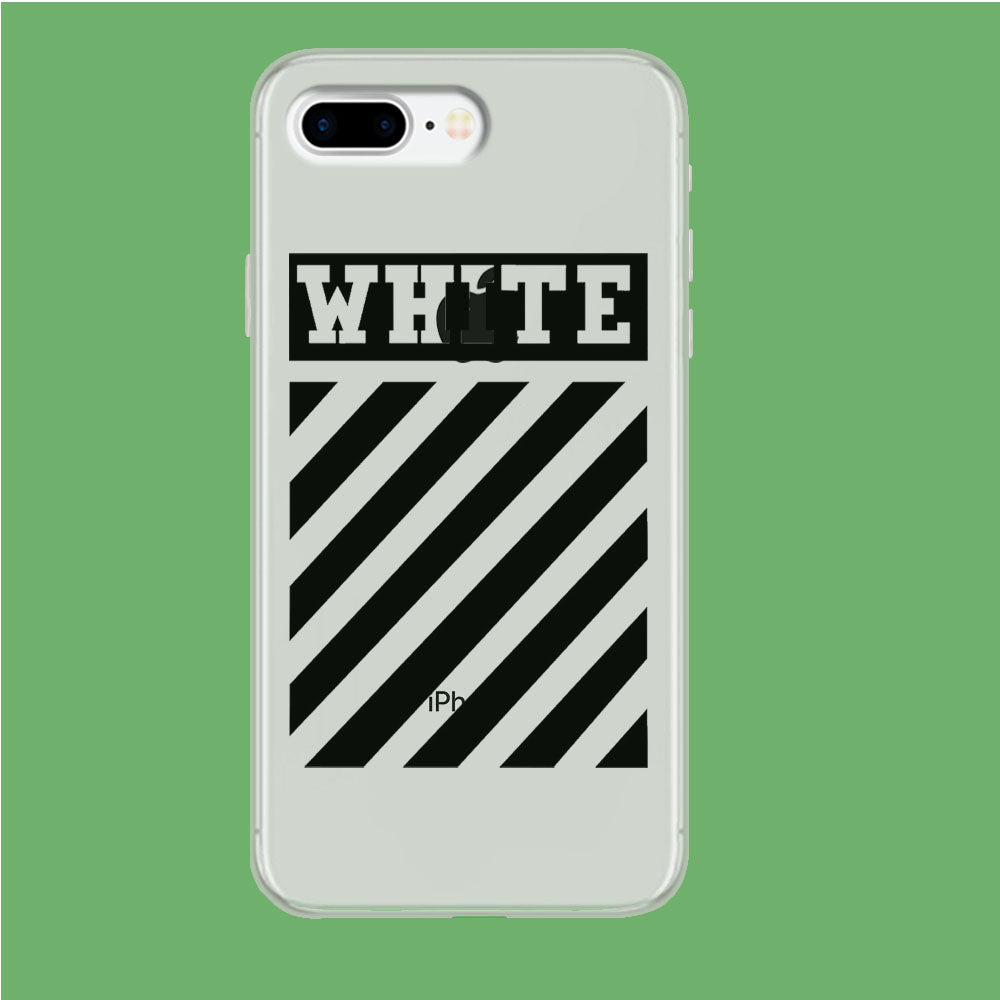 Off White in Black Line iPhone 8 Plus Clear Case