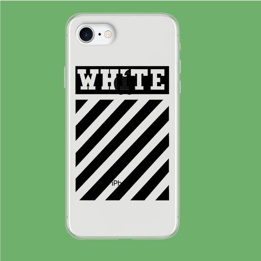 Off White in Black Line iPhone 8 Clear Case