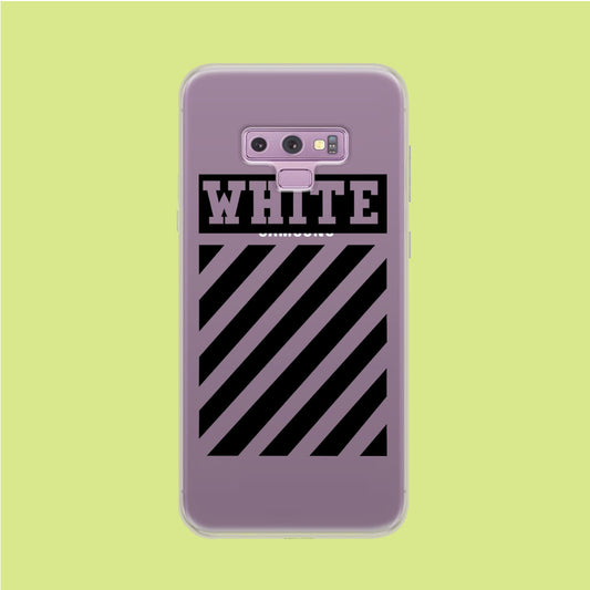 Off White in Black Line Samsung Galaxy Note 9 Clear Case