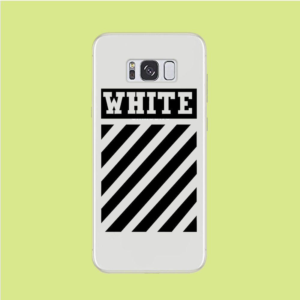 Off White in Black Line Samsung Galaxy S8 Clear Case