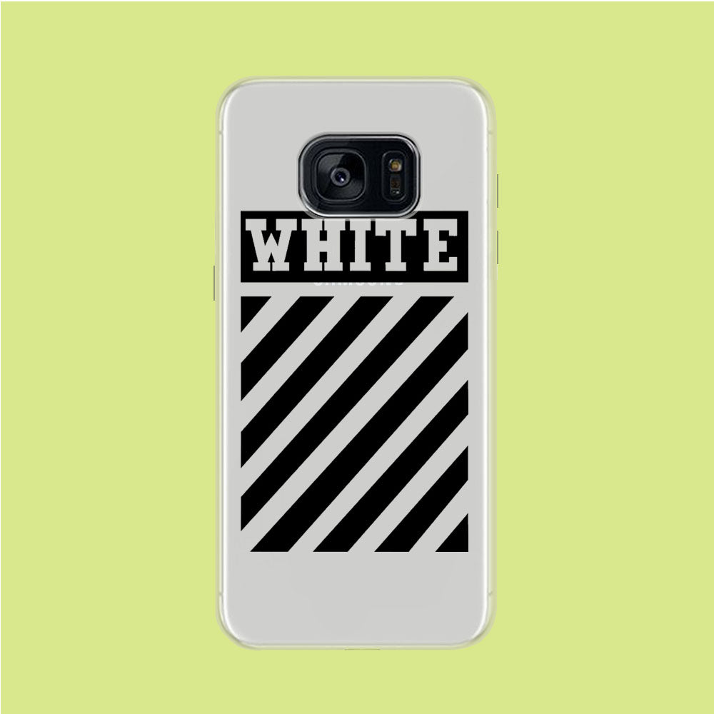 Off White in Black Line Samsung Galaxy S7 Edge Clear Case