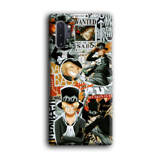One Piece Sabo in Fire Samsung Galaxy Note 10 Plus 3D Case
