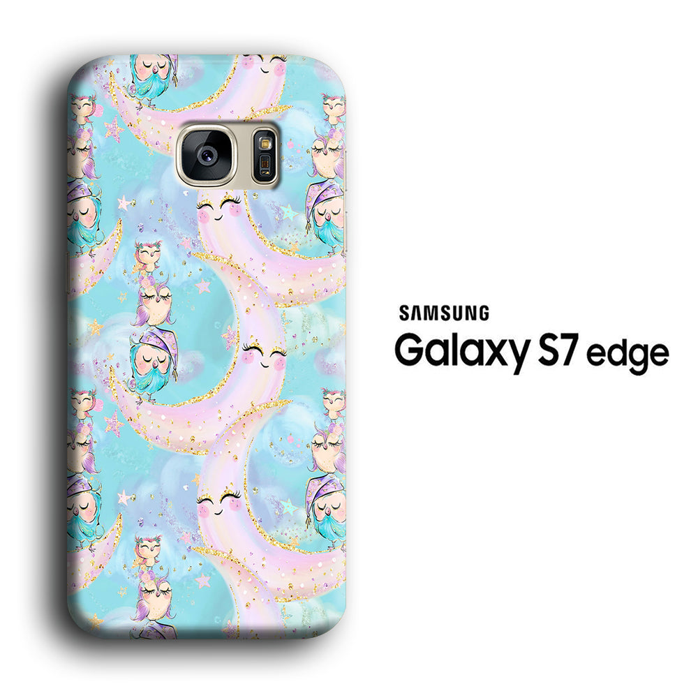 Owl Sleep Night Samsung Galaxy S7 Edge 3D Case