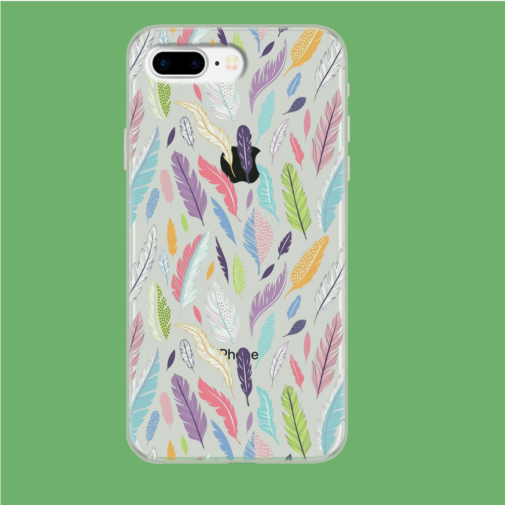 Paradise Feather Drop iPhone 8 Plus Clear Case