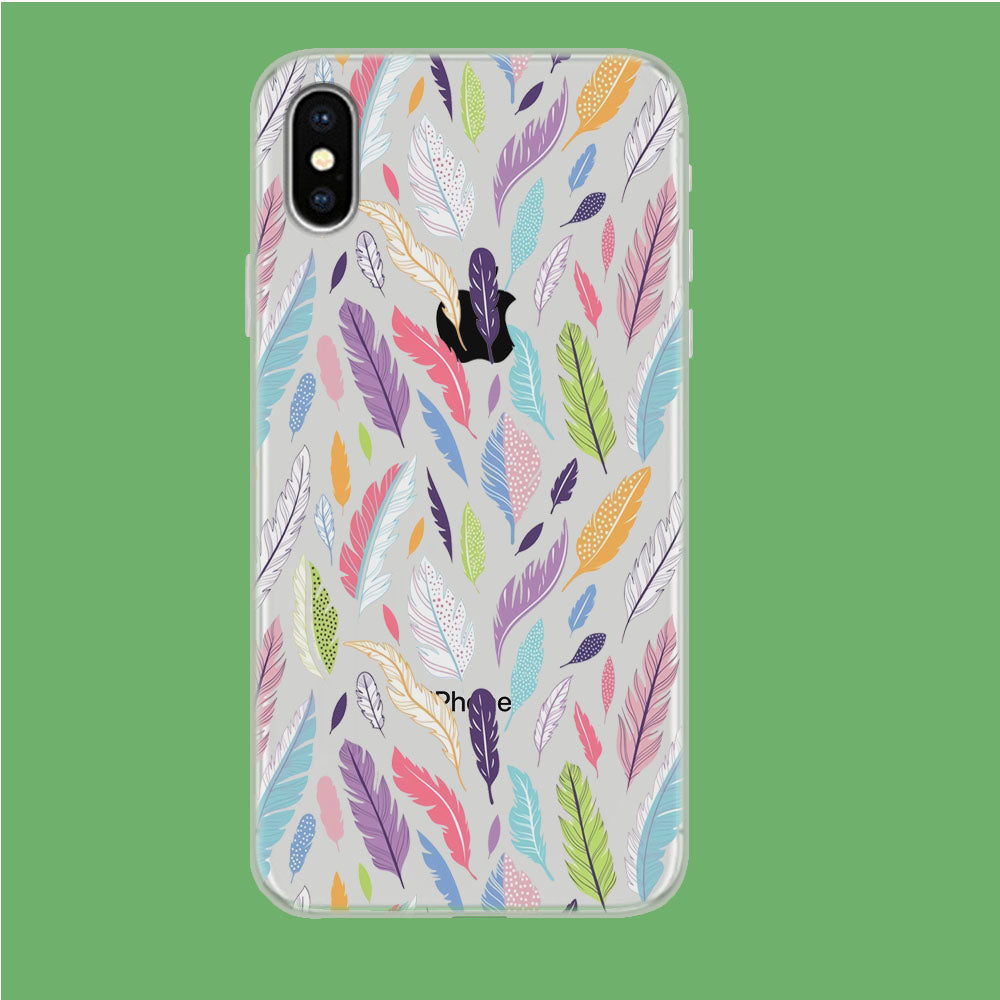Paradise Feather Drop iPhone X Clear Case