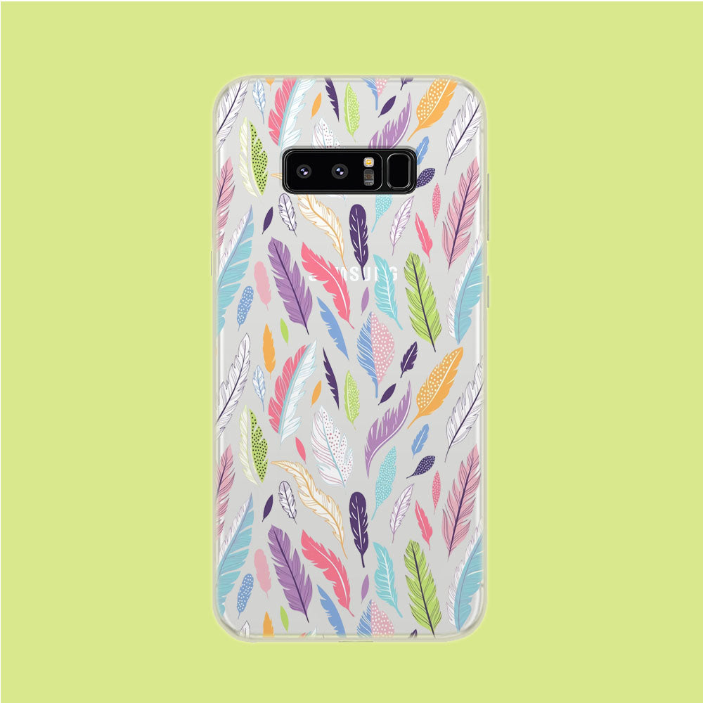 Paradise Feather Drop Samsung Galaxy Note 8 Clear Case