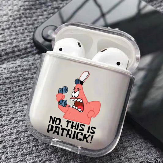 Patrick Krusty Krab Call Center Protective Clear Case Cover For Apple Airpods