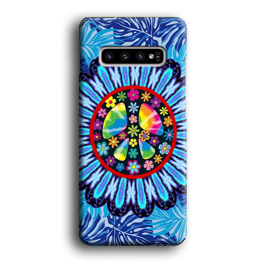 Peace Logo with Blue Touch Samsung Galaxy S10E 3D Case
