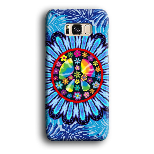 Peace Logo with Blue Touch Samsung Galaxy S8 3D Case