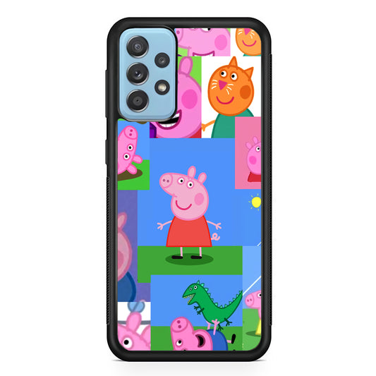 Peppa Pig Smiley Pic Collage Samsung Galaxy A52 Case