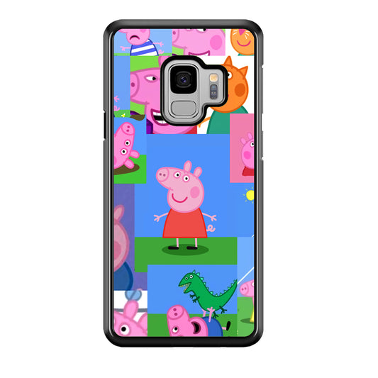 Peppa Pig Smiley Pic Collage Samsung Galaxy S9 Case