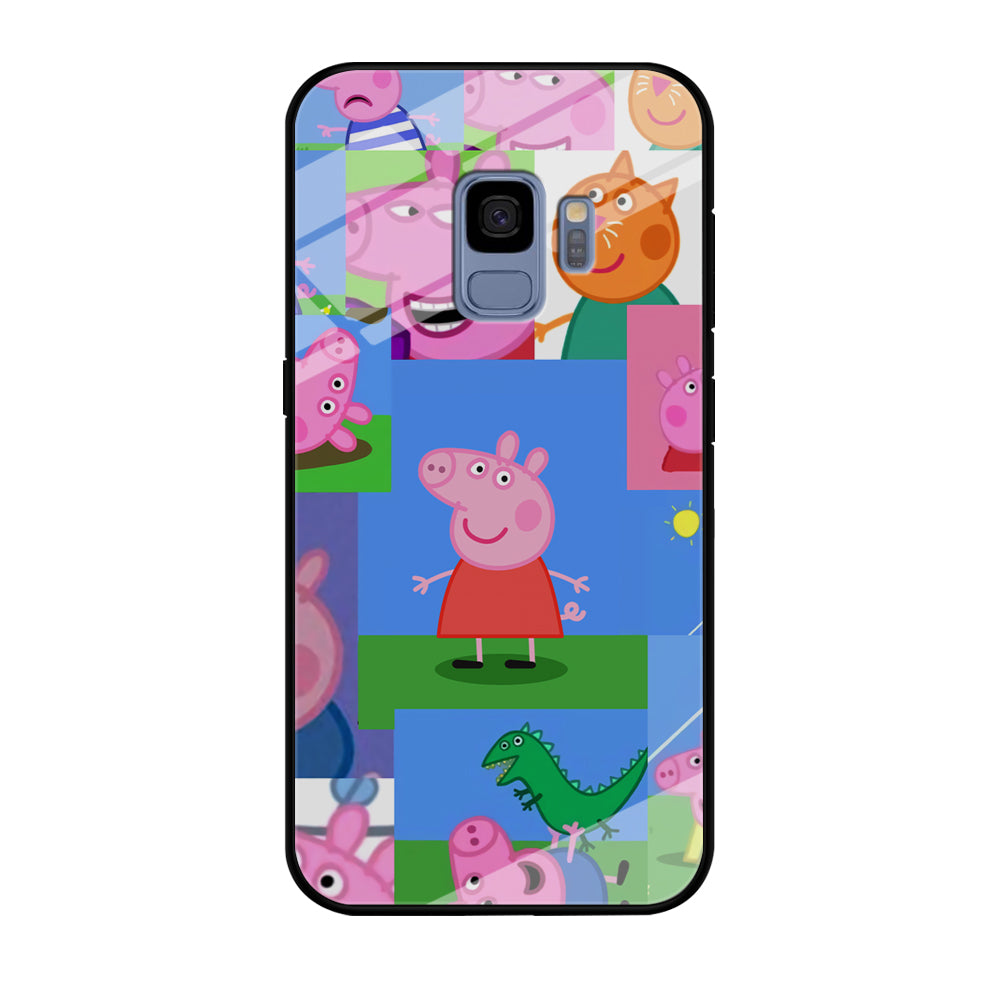 Peppa Pig Smiley Pic Collage Samsung Galaxy S9 Case