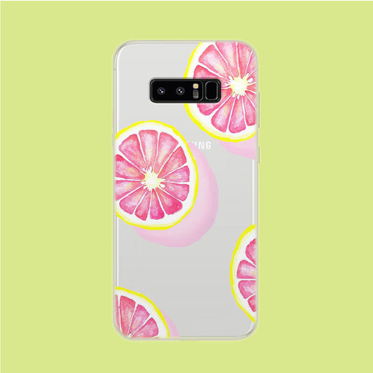 Piece of Pink Citrus Samsung Galaxy Note 8 Clear Case