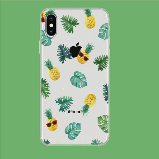Pineapple Forest iPhone Xs Clear Case