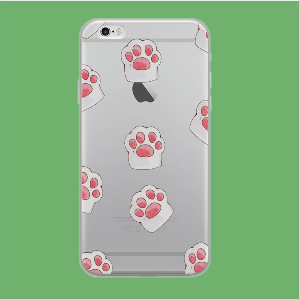 Pink Trace Cat's Feet iPhone 6 | iPhone 6s Clear Case