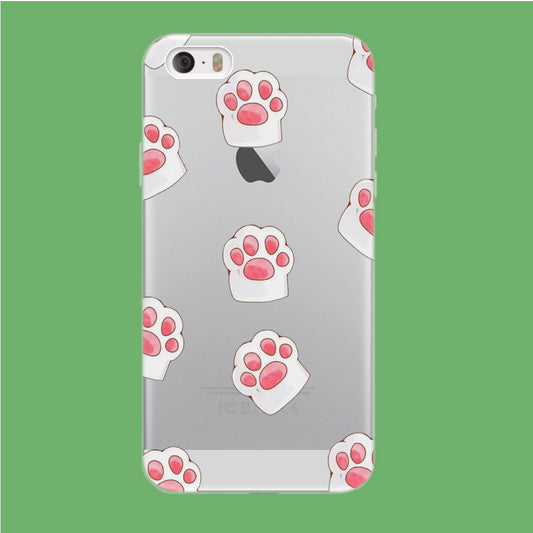 Pink Trace Cat's Feet iPhone 5 | 5s Clear Case