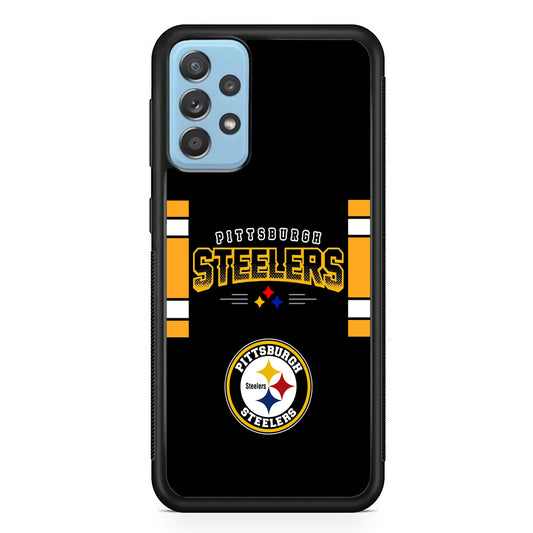 Pittsburgh Steelers Jersey on Black Samsung Galaxy A52 Case