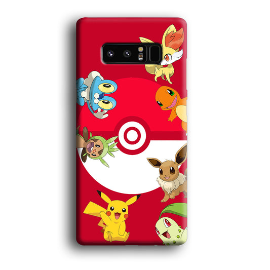 Pokemon Members Collage Samsung Galaxy Note 8 3D Case