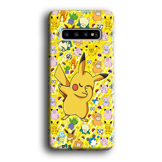 Pokemon Pikachu Celebration Samsung Galaxy S10 3D Case