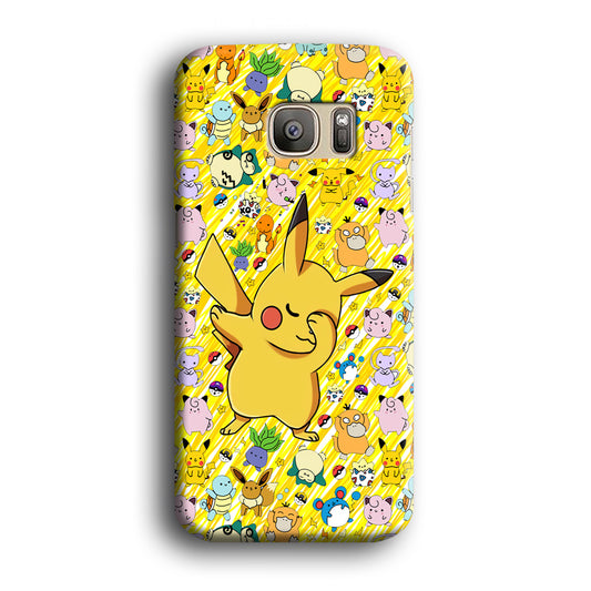 Pokemon Pikachu Celebration Samsung Galaxy S7 Edge 3D Case