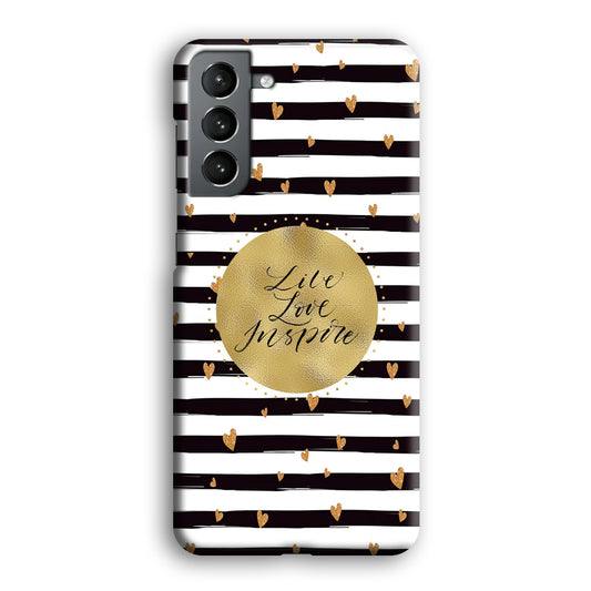 Quote Love in Circle of Inspiration Samsung Galaxy S21 Plus 3D Case