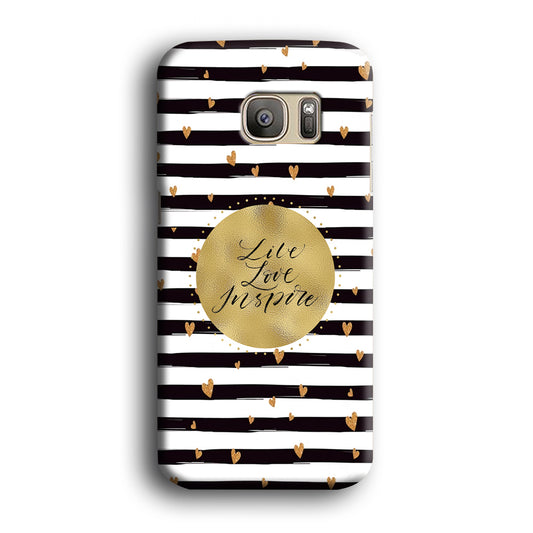 Quote Love in Circle of Inspiration Samsung Galaxy S7 Edge 3D Case