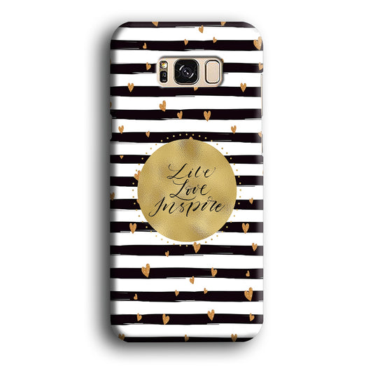 Quote Love in Circle of Inspiration Samsung Galaxy S8 3D Case