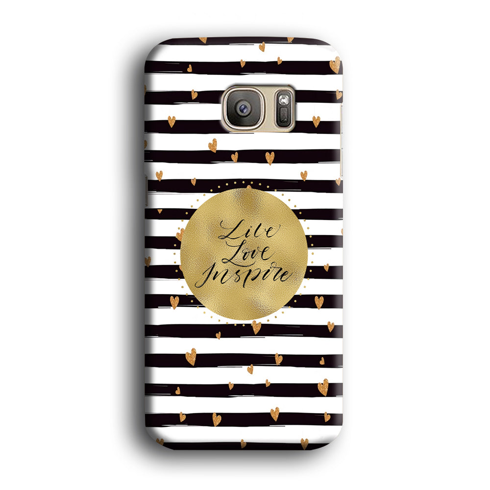 Quote Love in Circle of Inspiration Samsung Galaxy S7 3D Case