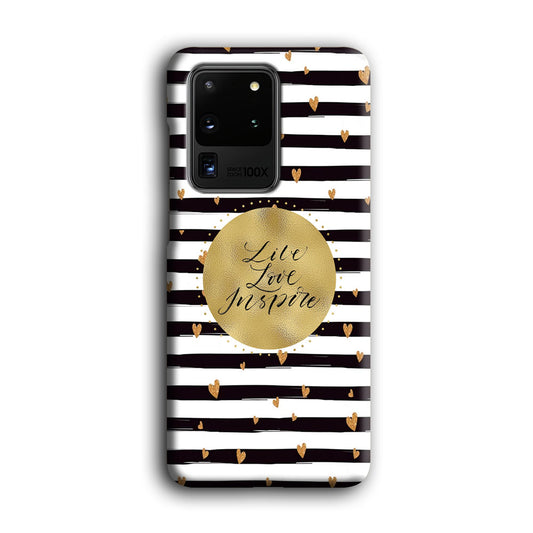 Quote Love in Circle of Inspiration Samsung Galaxy S20 Ultra 3D Case
