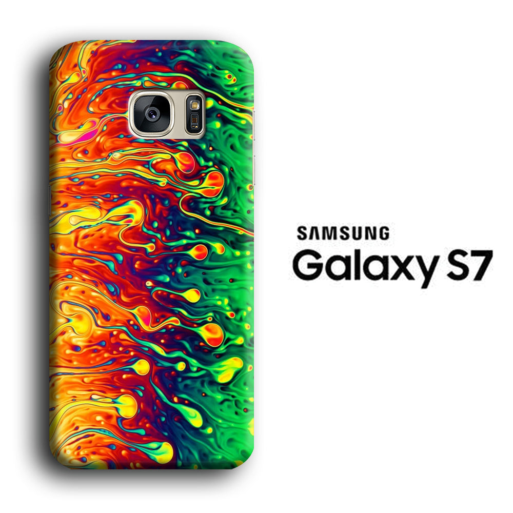 Rainbow Great Orange and Green Samsung Galaxy S7 3D Case