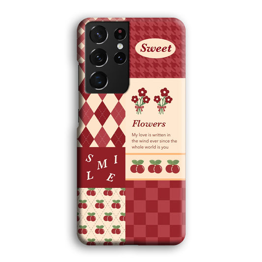 Red Flanel Fusion Wallpaper Samsung Galaxy S21 Ultra 3D Case