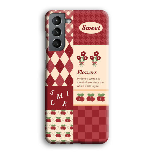 Red Flanel Fusion Wallpaper Samsung Galaxy S21 3D Case