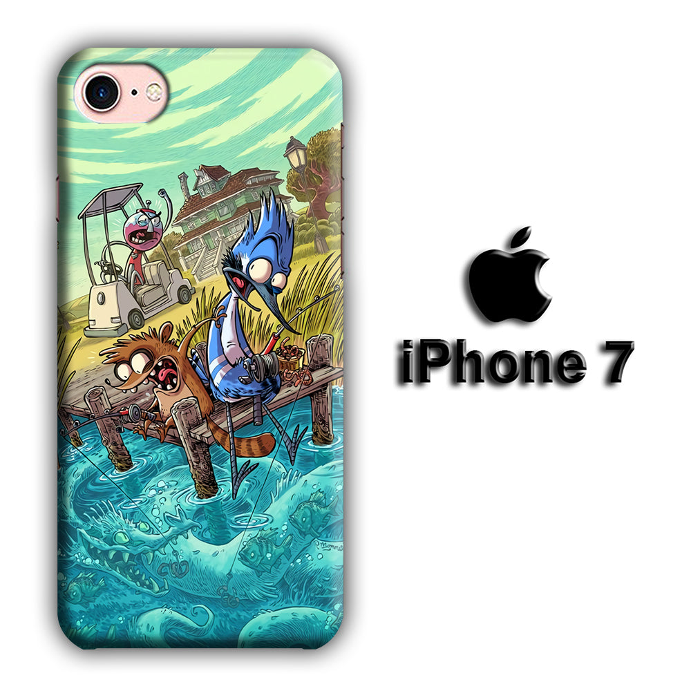 Reguler Show Fishing The Dragon iPhone 7 3D Case