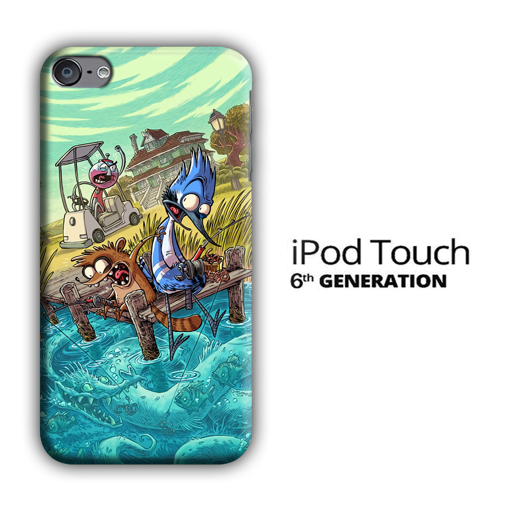 Reguler Show Fishing The Dragon iPod Touch 6 3D Case