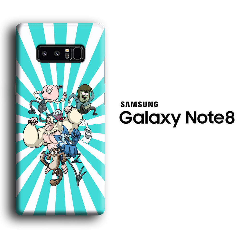 Reguler Show Squad in Action Samsung Galaxy Note 8 3D Case